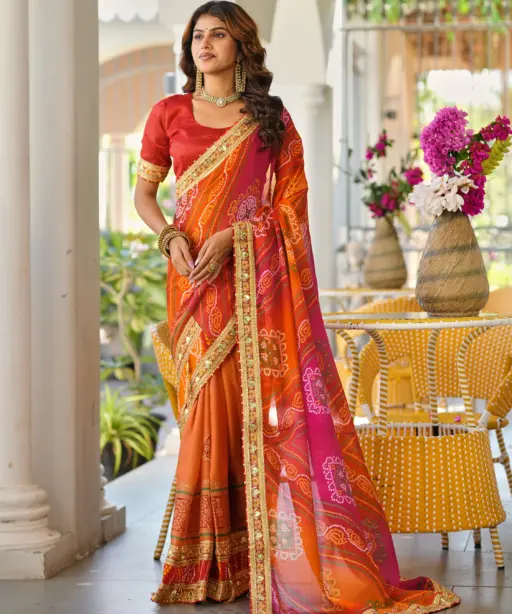 Jalnidhi Swarna Moss Chiffon with Work Saree Collection