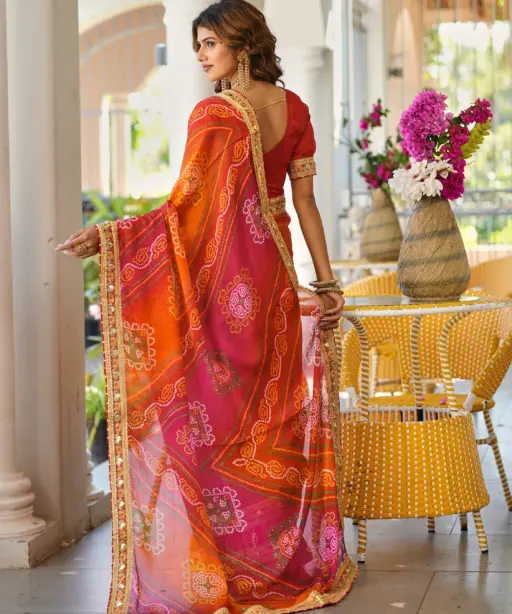 Jalnidhi Swarna Moss Chiffon with Work Saree Collection