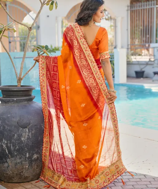 Jalnidhi Swarna Moss Chiffon with Work Saree Collection