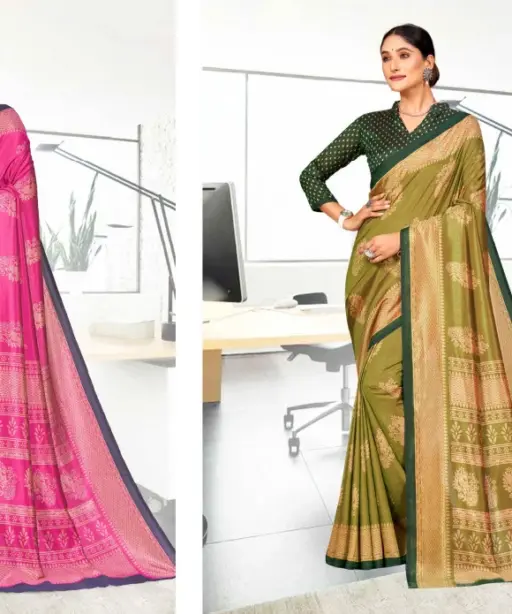 Kaanchi Silk Vol 2 Cationic Padding Unifrom Saree Collection