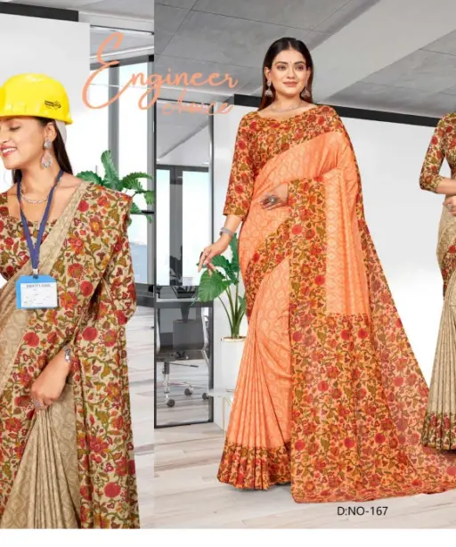 Kaanchi Silk Vol 2 Cationic Padding Unifrom Saree Collection