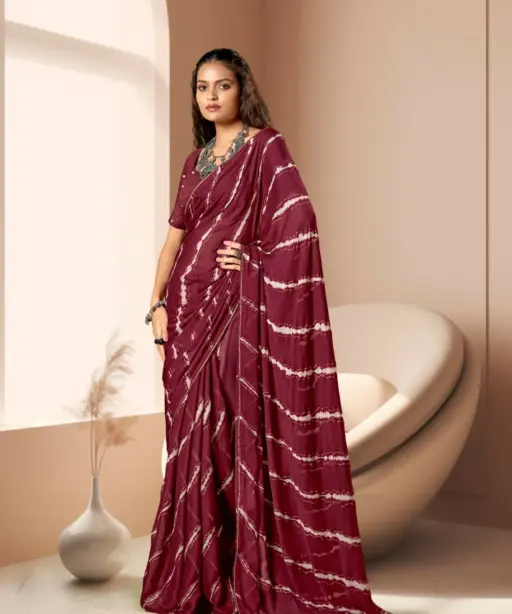Kashvi Amrita Dull Moss Foil Printed Saree Collection