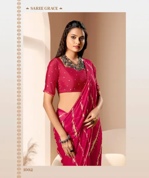 Kashvi Amrita Dull Moss Foil Printed Saree Collection