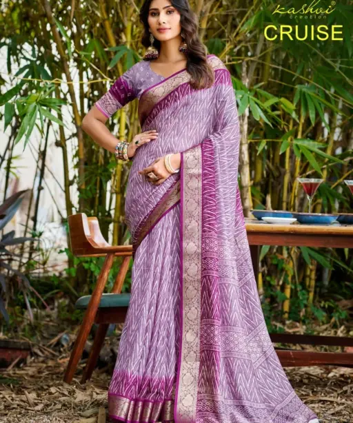 Kashvi Cruise Vol 1 Marshmello Silk Casual Wear Saree Collection