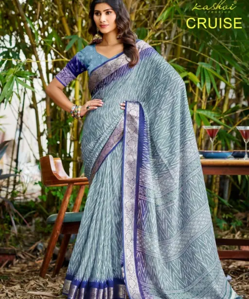 Kashvi Cruise Vol 1 Marshmello Silk Casual Wear Saree Collection