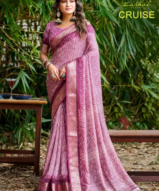 Kashvi Cruise Vol 1 Marshmello Silk Casual Wear Saree Collection