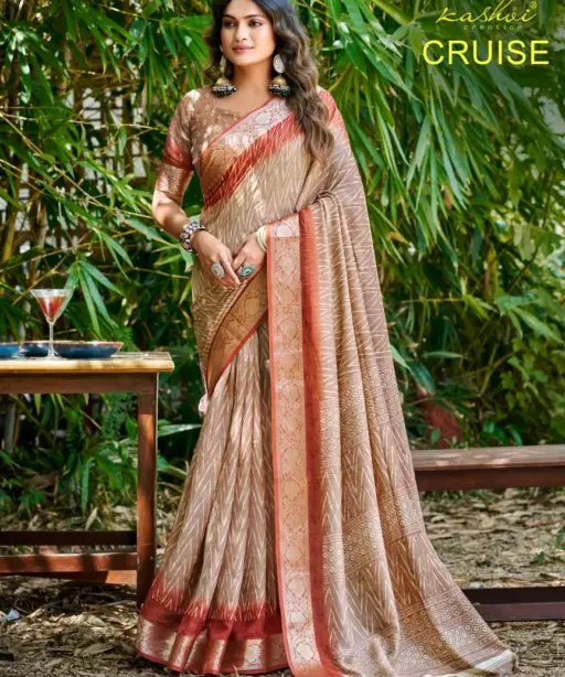 Kashvi Cruise Vol 1 Marshmello Silk Casual Wear Saree Collection