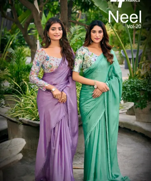 Kashvi Neel Vol 20 Satin with Swarovski Work Saree Collection