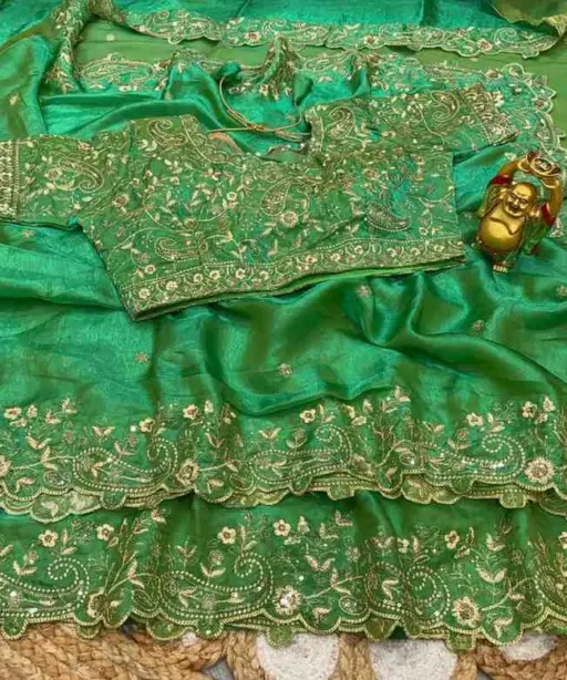 Kc 96 Space Silk Dual Shade Zari Worked Premium Saree Collection