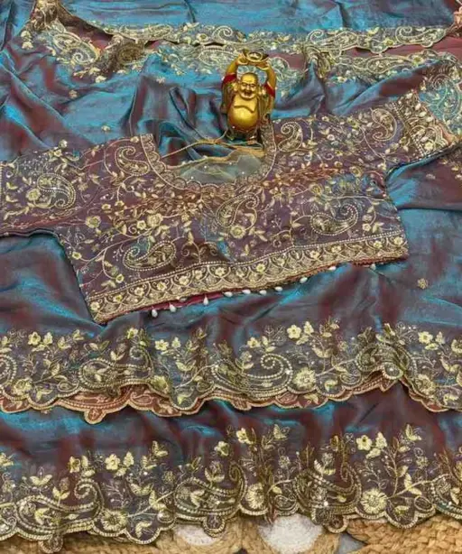 Kc 96 Space Silk Dual Shade Zari Worked Premium Saree Collection