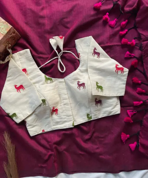 Khadi Work Vol 1 Cotton Saree with Designer Blouse