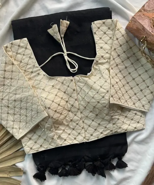 Khadi Work Vol 1 Cotton Saree with Designer Blouse