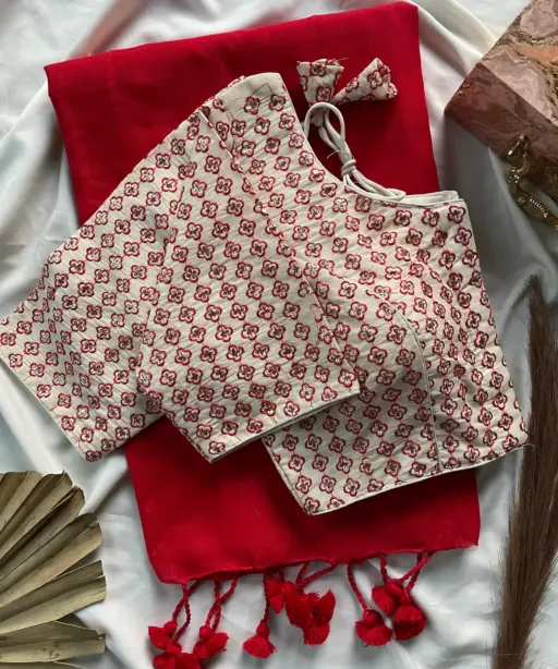 Khadi Work Vol 1 Cotton Saree with Designer Blouse