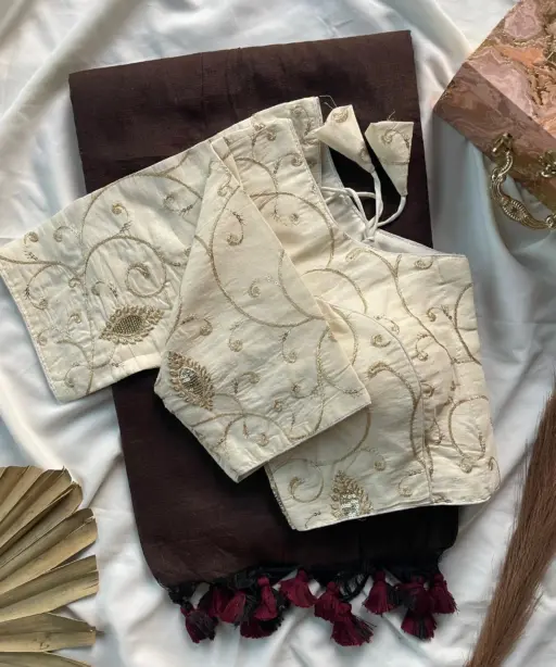 Khadi Work Vol 1 Cotton Saree with Designer Blouse