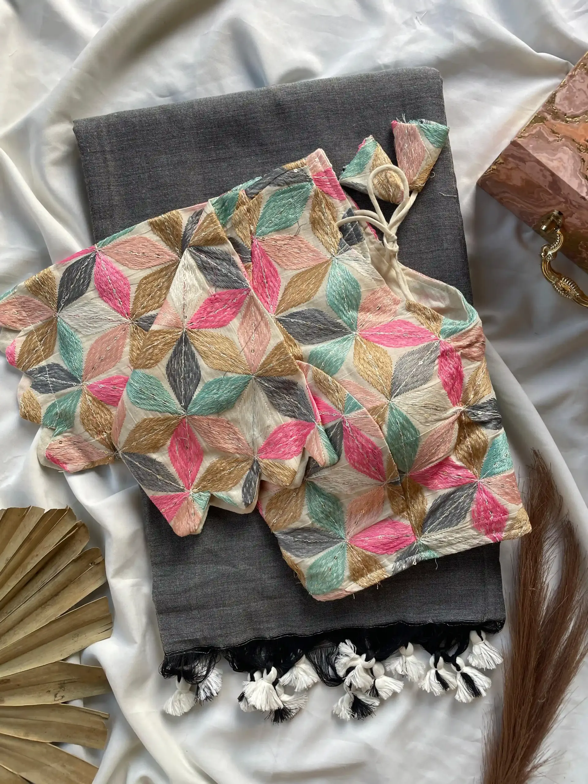 Khadi Work Vol 3 Cotton Saree Designer with Work Blouse Collection