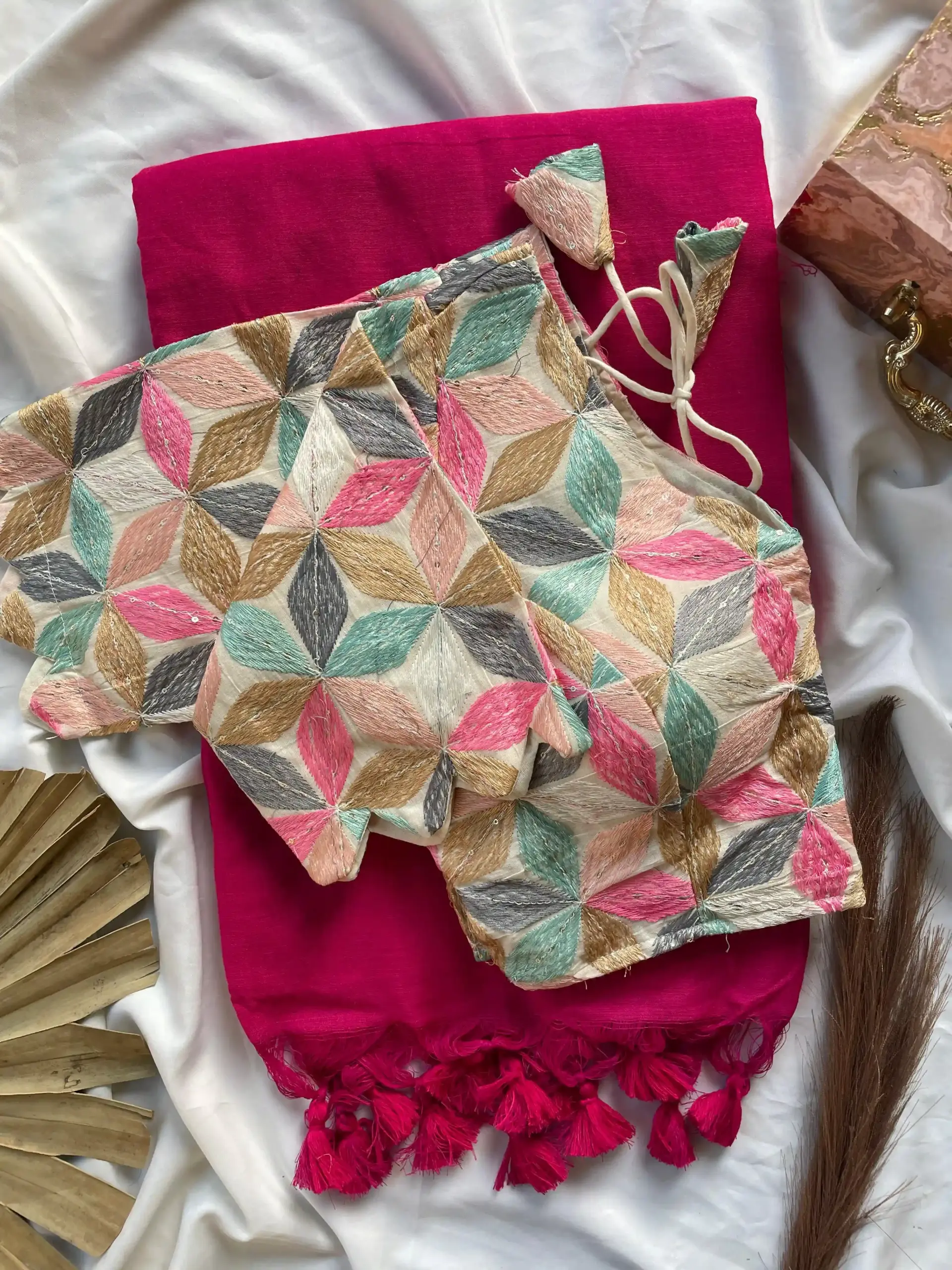 Khadi Work Vol 3 Cotton Saree Designer with Work Blouse Collection