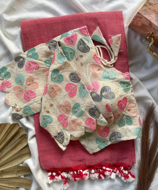 Khadi Work Vol 3 Cotton Saree Designer with Work Blouse Collection