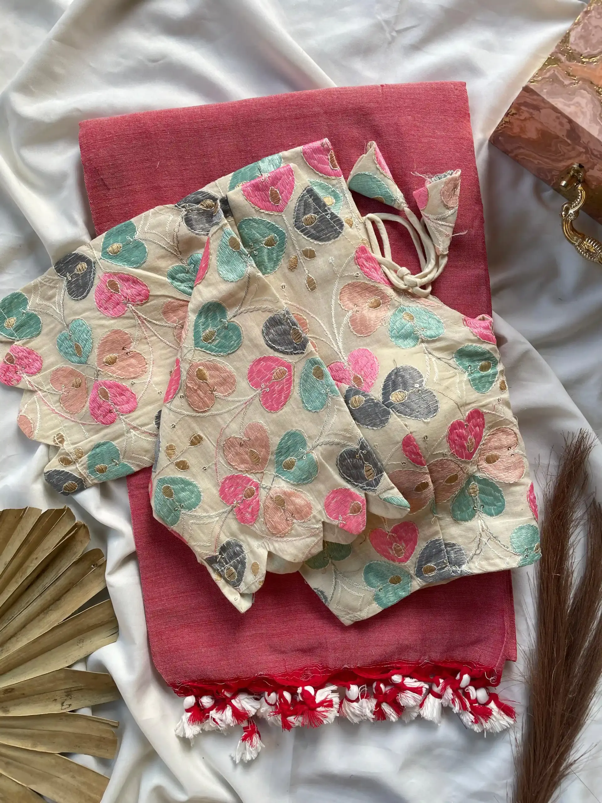 Khadi Work Vol 3 Cotton Saree Designer with Work Blouse Collection