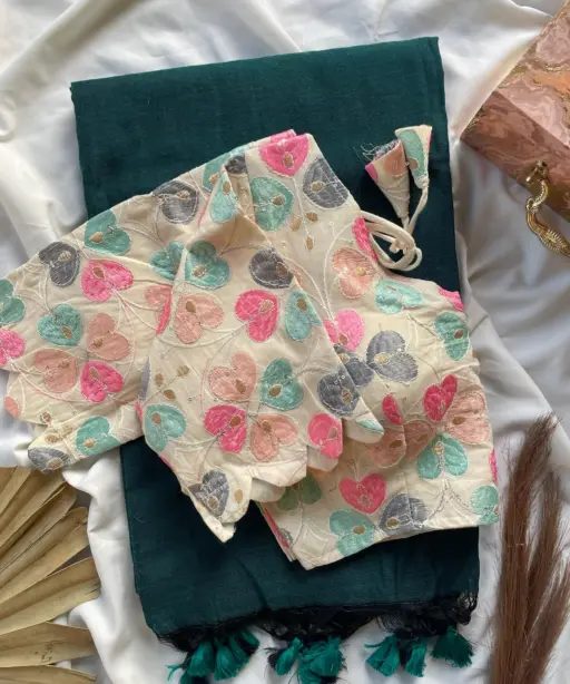 Khadi Work Vol 3 Cotton Saree Designer with Work Blouse Collection