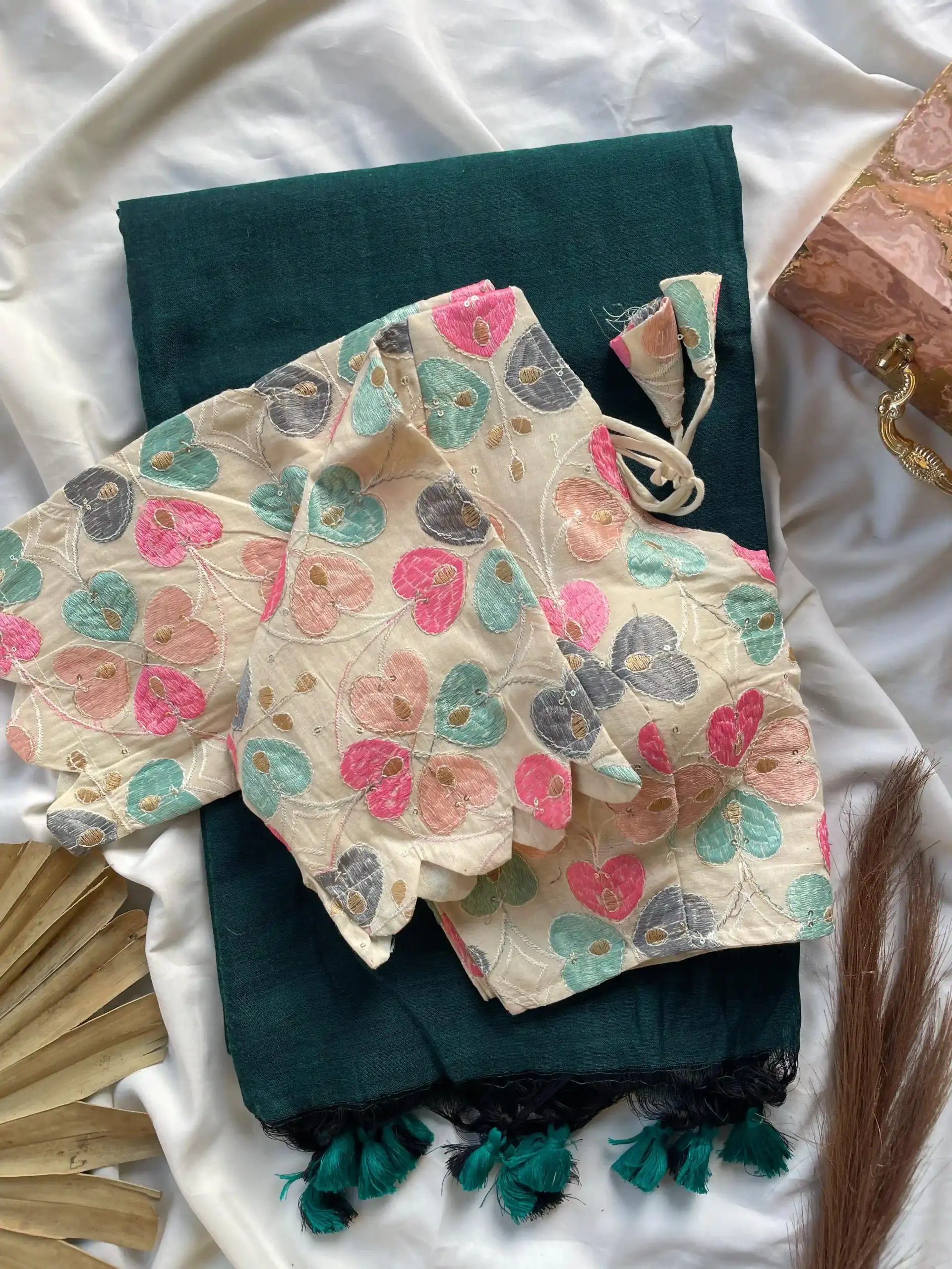 Khadi Work Vol 3 Cotton Saree Designer with Work Blouse Collection