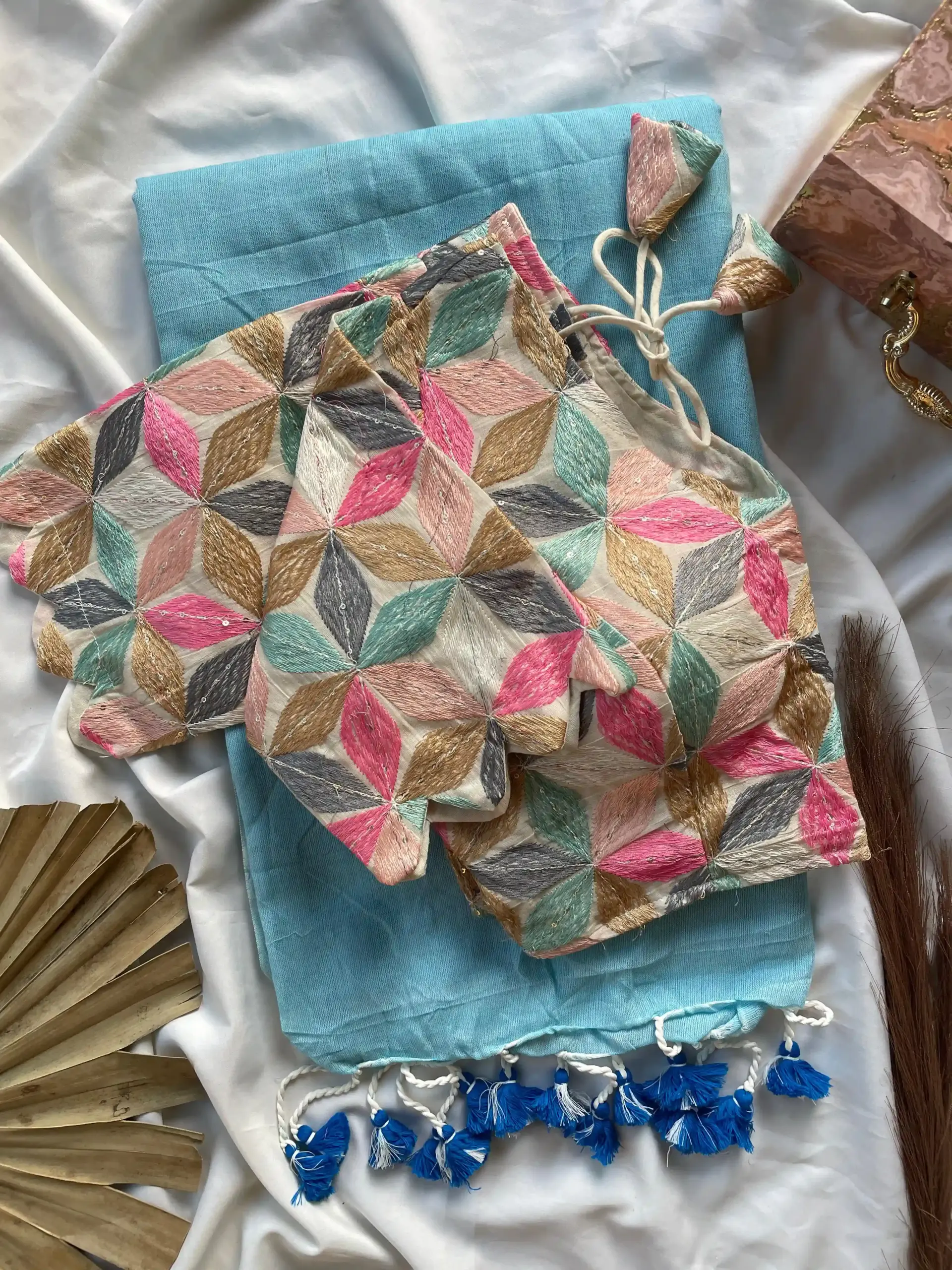 Khadi Work Vol 3 Cotton Saree Designer with Work Blouse Collection