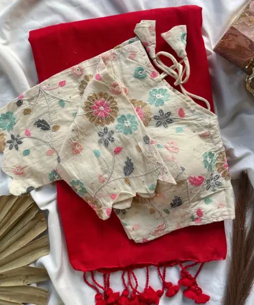 Khadi Work Vol 3 Cotton Saree Designer with Work Blouse Collection