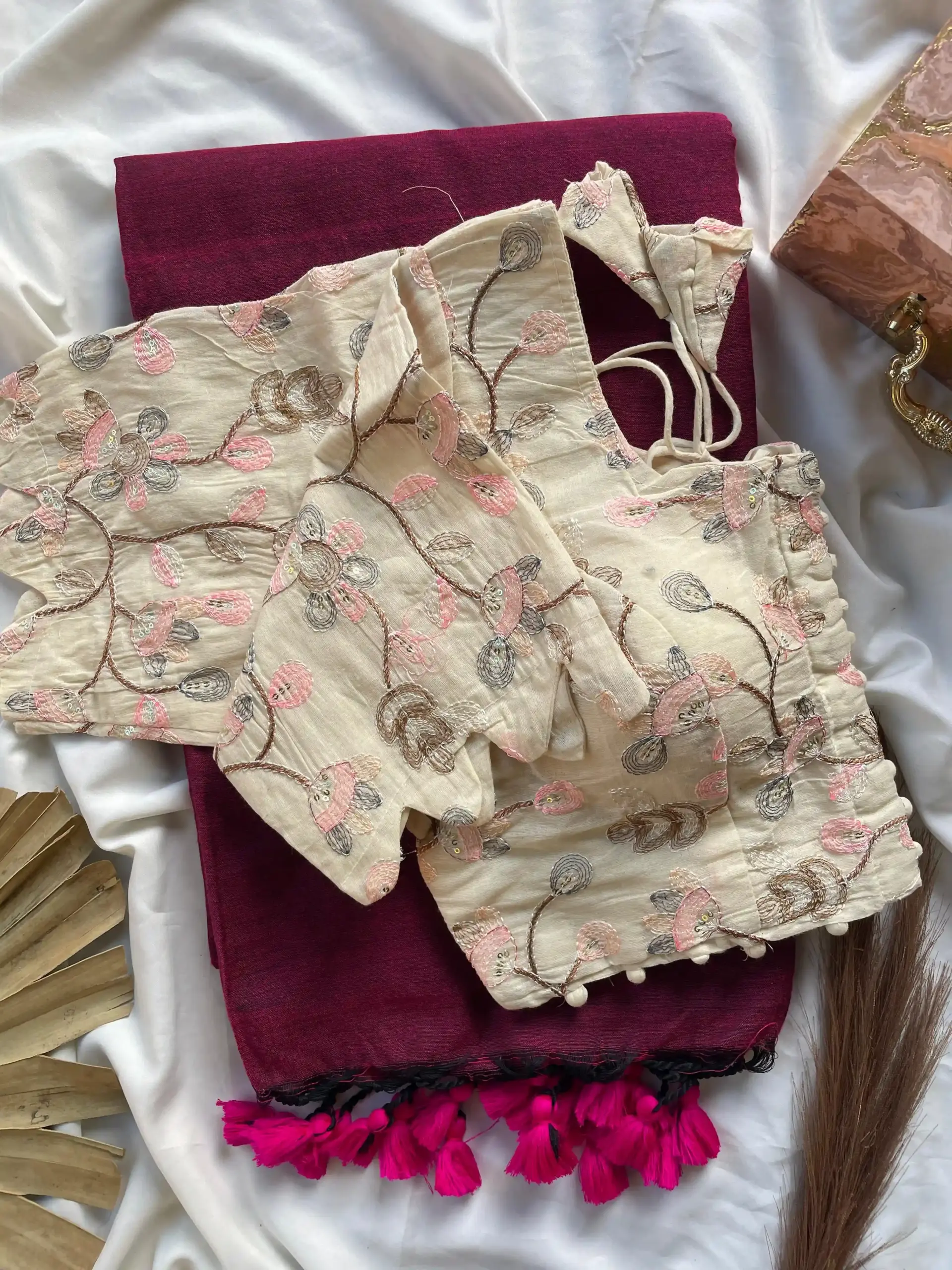 Khadi Work Vol 3 Cotton Saree Designer with Work Blouse Collection