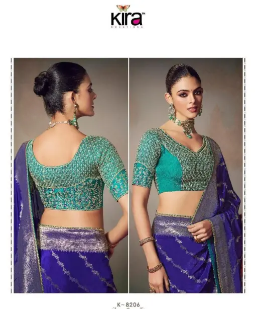 Kira Kamini 8201 to 8206 Chiniya Silk Wedding Wear Saree Collection