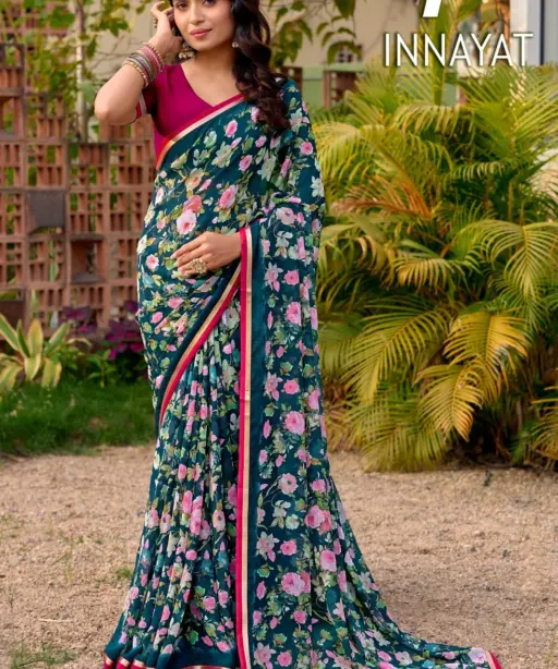 Lt Innayat 101 to 108 Chiffon Casual Wear Saree Collection