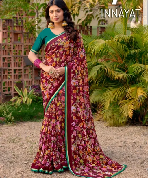 Lt Innayat 101 to 108 Chiffon Casual Wear Saree Collection