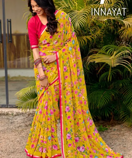 Lt Innayat 101 to 108 Chiffon Casual Wear Saree Collection