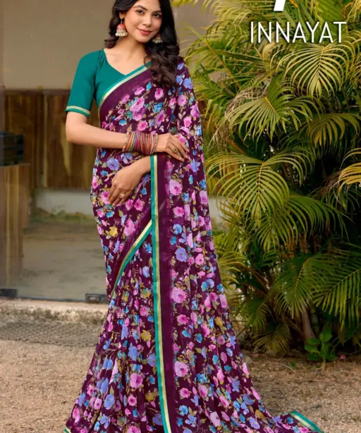 Lt Innayat 101 to 108 Chiffon Casual Wear Saree Collection