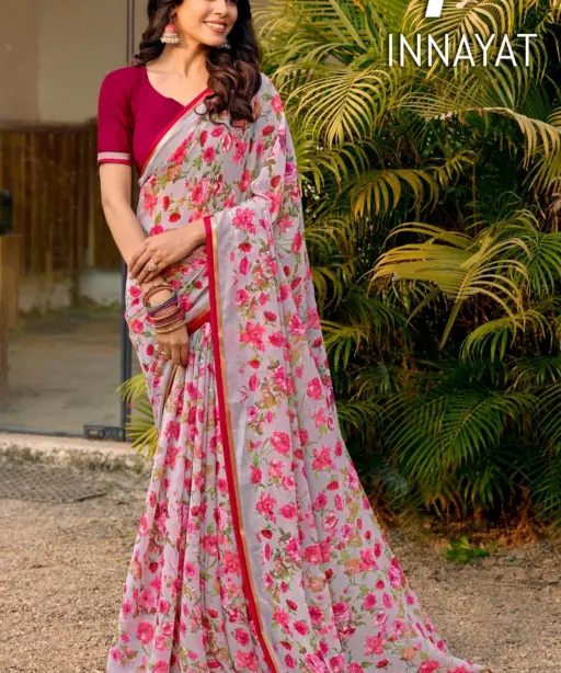 Lt Innayat 101 to 108 Chiffon Casual Wear Saree Collection