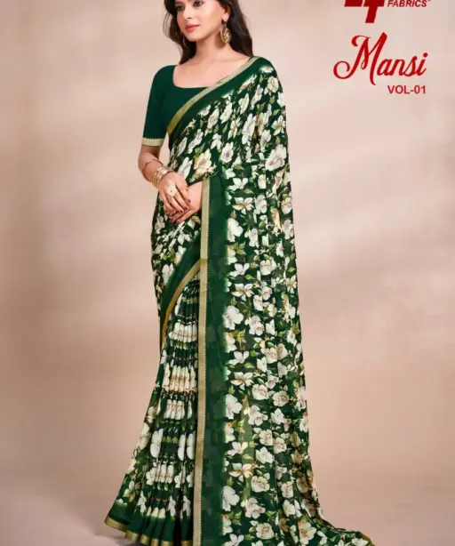 Lt Mansi Vol 1 Micro Renial Casual Wear Saree Collection