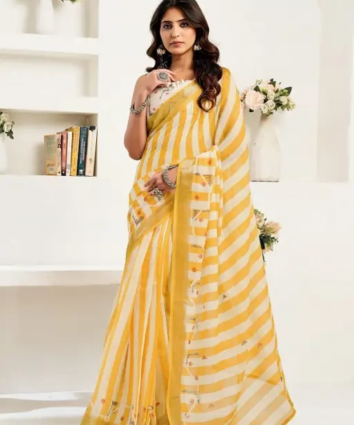 Meera 323 Linen Printed Party Wear Fancy Saree Collection