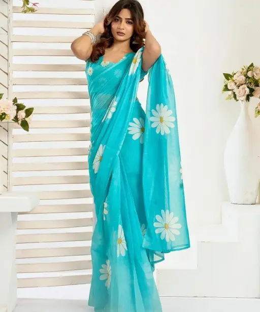 Meera 323 Linen Printed Party Wear Fancy Saree Collection