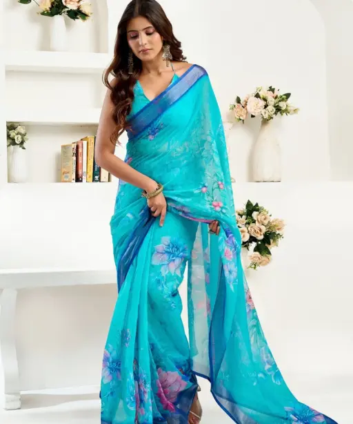 Meera 325 Linen Printed Ready to Wear Fancy Saree Collection