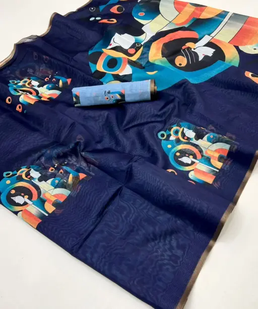 Rajyog 305001 to 6 Tussar Chanderi Kalamkari Printed Fancy Saree Colletion