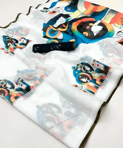 Rajyog 305001 to 6 Tussar Chanderi Kalamkari Printed Fancy Saree Colletion