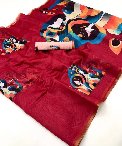 Rajyog 305001 to 6 Tussar Chanderi Kalamkari Printed Fancy Saree Colletion