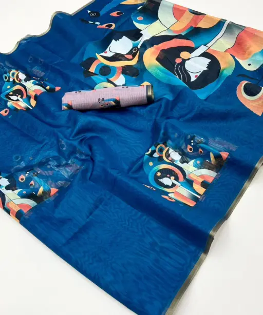 Rajyog 305001 to 6 Tussar Chanderi Kalamkari Printed Fancy Saree Colletion