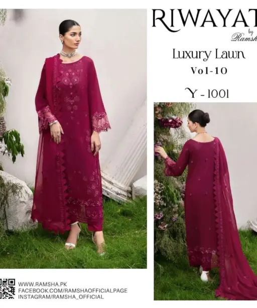 Ramsha Riwayat Luxury Lawn Collection Vol 10