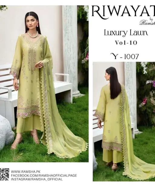 Ramsha Riwayat Luxury Lawn Collection Vol 10