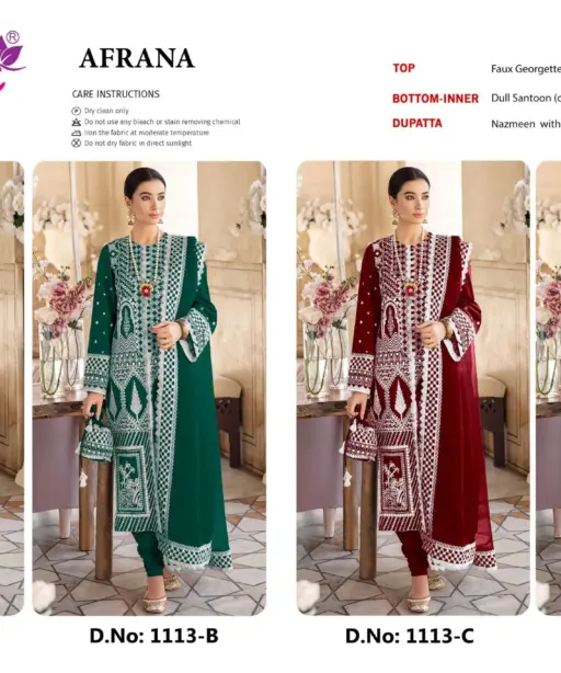 Sajida Designer Design No - 1113 Abcde