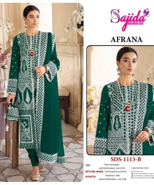 Sajida Designer Design No - 1113 Abcde