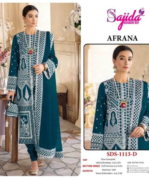 Sajida Designer Design No - 1113 Abcde