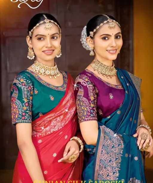 Saroj Gunjan Silk Saroski Vol 4 Silk Wedding Wear Saree Collection