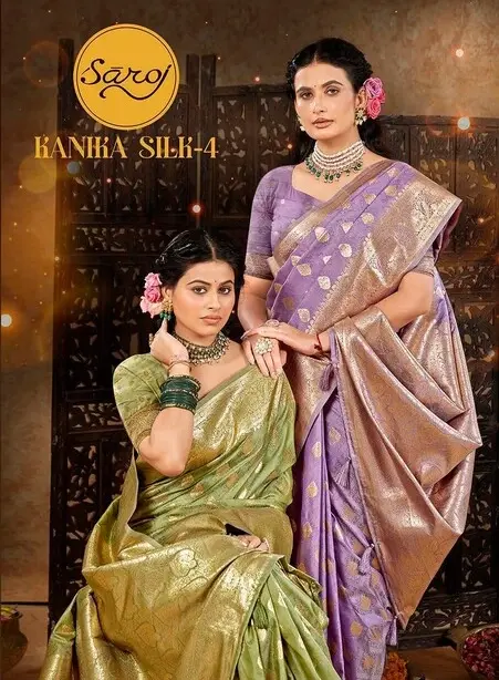 Saroj Kanika Silk Vol 4 Silk Wedding Wear Fancy Saree Collection
