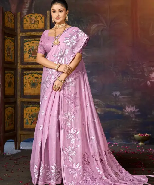 Saroj Saanjh Linen Saroski Vol 2 Linen with Saroski Worked Fancy Saree Collection