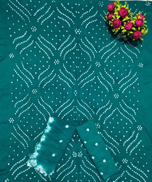 Satin Bandhej With Kanjari